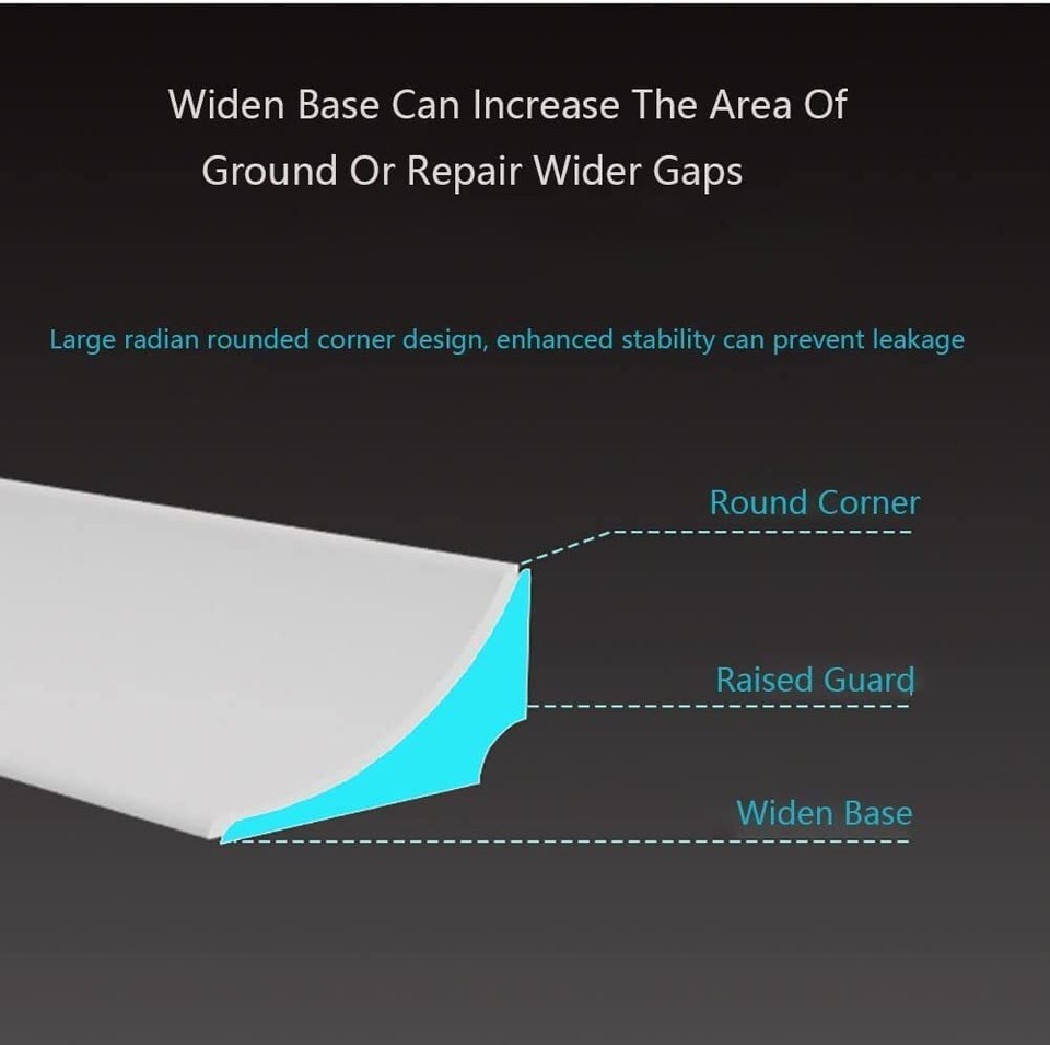 2M Silicone Shower Tray Sealing Strip Bath Sink Edging Edge Seal Trim