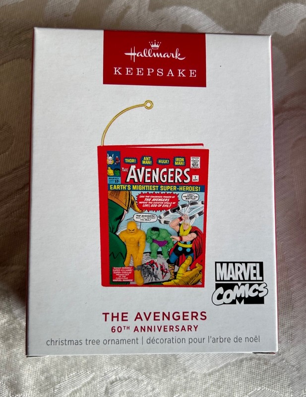2023 THE AVENGERS - MARVEL COMICS 60TH ANNIVERSARY HALLMARK KEEPSAKE ORNAMENT