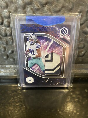 2021 Panini Elements Simi Fehoko Rookie Supercharged Cobalt Patch 14/27 Cowboys