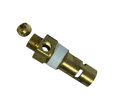 American Made Compressor Check Valve 1/2 Tube X 3/4 NPT-M Double Tapped