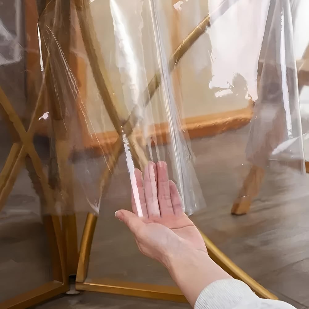 Nappe transparente en PVC de 0,13 mm pour table rectangulaire - 2