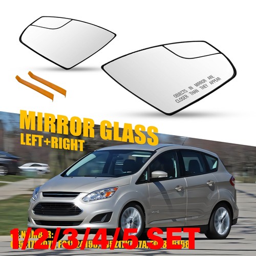 Rearview Mirror Glass Non-Heated w/Back Plate For 13-18 Ford Escape C ...