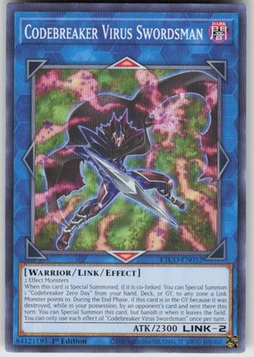 CODEBREAKER VIRUS SWORDSMAN ETCO-EN052 COMMON / SHORT PRINT YU-GI-OH LP