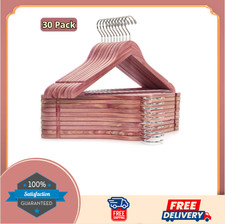 American Red Cedar Hangers 30 Pack Smooth Finish Wood Coat Hangers Suit Shirt