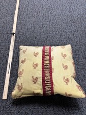 Lined Red and Gold Chicken Pillow