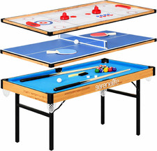 4 in 1 Multi Game Table, 4  X2  Folding Portable Sports Arcade Games with Accesso