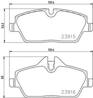 Bremsbelagsatz Scheibenbremse Hella Pagid 8DB 355 021-881 FüR BMW I01 I3 Range