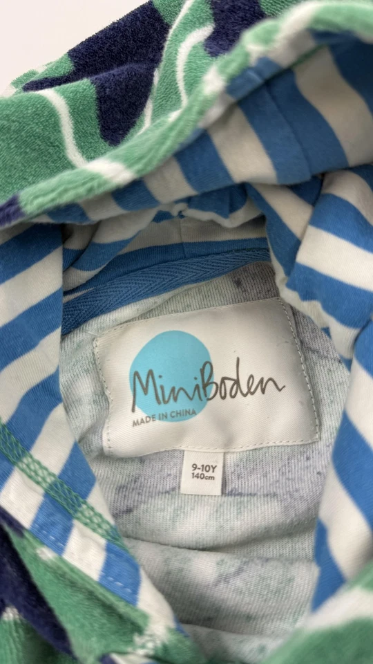 Mini Boden Toalla Sudadera con Capucha Niños 9-10 Años Estampado de Tiburón Verde Con Capucha Cubrir Playa Foto 3 de 4