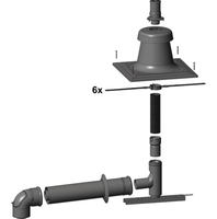 (P) Wolf Anschluss-Set Abgasleitung Flex. 12,5M Grundbausatz DN60 (2652001)