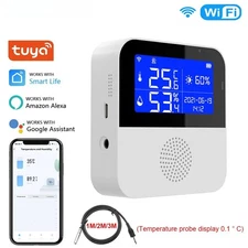 Tuya Smart Home WIFI Temperature Humidity Sensor Alarm Hygrometer Thermometer