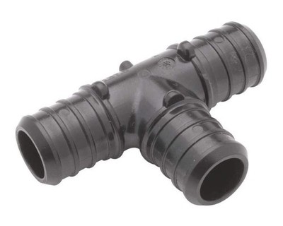 Zurn QQPT443X Quicksert Crimp Poly Barb Tee 3/4'' x 1/2'' Plumbing Pipe Fitting