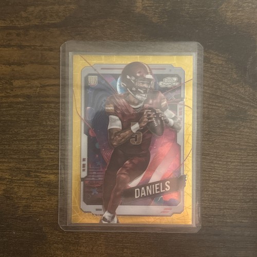 Jayden Daniels [Gold Interstellar Refractor] #196 2024 Topps Cosmic Chrome card