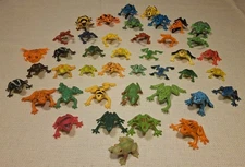 Vtg Rainforest Frog Collection 42 Pieces Major Brands Safari Ltd Schleich Jaru