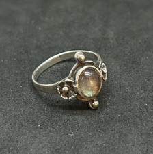 925 Sterling Purple Gem Ring 16mm Sz 7.5 - 2.89g