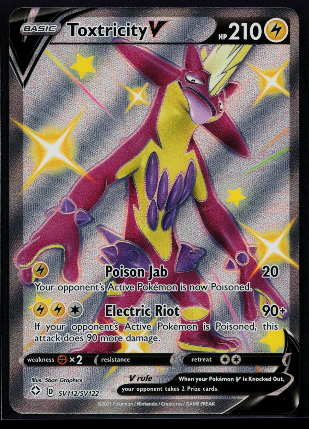 Toxtricity V Shiny Holo Rare Shining Fates: Shiny Vault SV112/SV122 NM 467