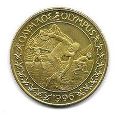 3002 1996 Greece 'Summer Olympics in Atlanta' 10 Euro Pattern Coin X#60