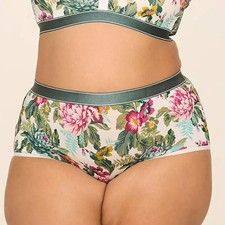 Lane Bryant Cacique Cotton High-Waist Brief Panty 18/20 Summer Floral NWT 