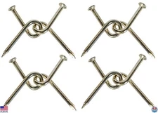 Twisted Nails Puzzle Set - 4 Identical Bent Nails Brain Teasers for a Challenge!