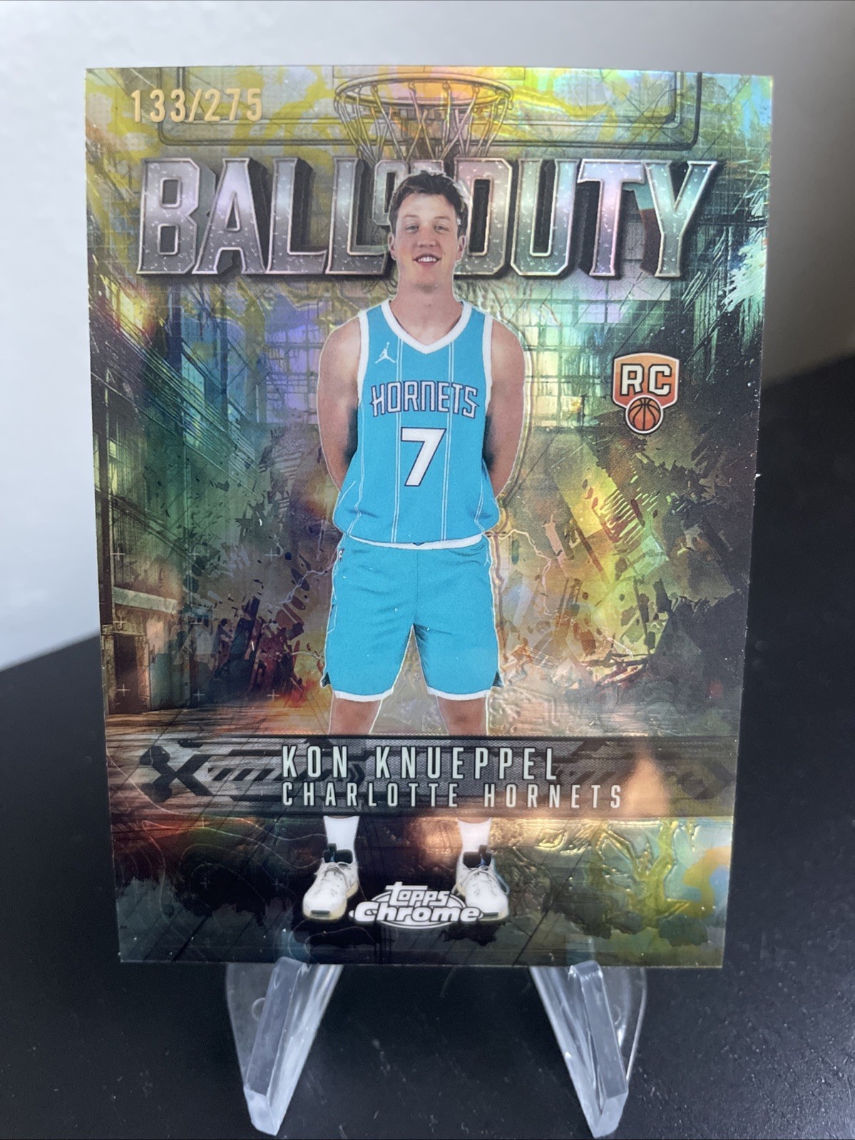 Kon Knueppel /275 🟡 YELLOW REFRACTOR Ball of Duty 2025-26 Topps Chrome Rookie