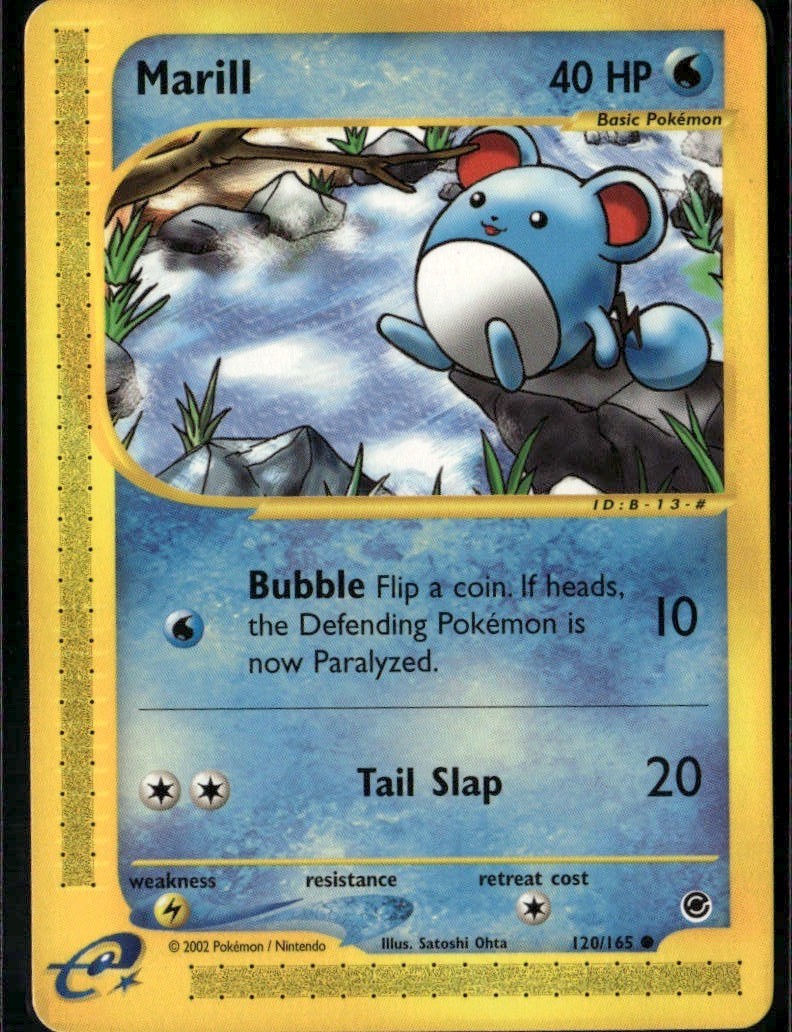 Marill Common Expedition 120/165 Water Normal Pokemon Card