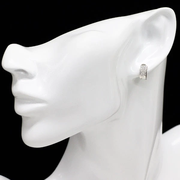 K18WG Diamond Hoop Earrings 0.52ct Pavé - Auth free shipping from Japan- Auth SE - Image 3 of 3