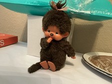 Vintage 1974 Mattel Sekiguchi Monchhichi 8" Toy Monkey/Doll Hong Kong
