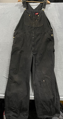 Vintage Distressed Dickies Duck Bib Overalls Dungarees Men 40x29 Canvas Thrashed