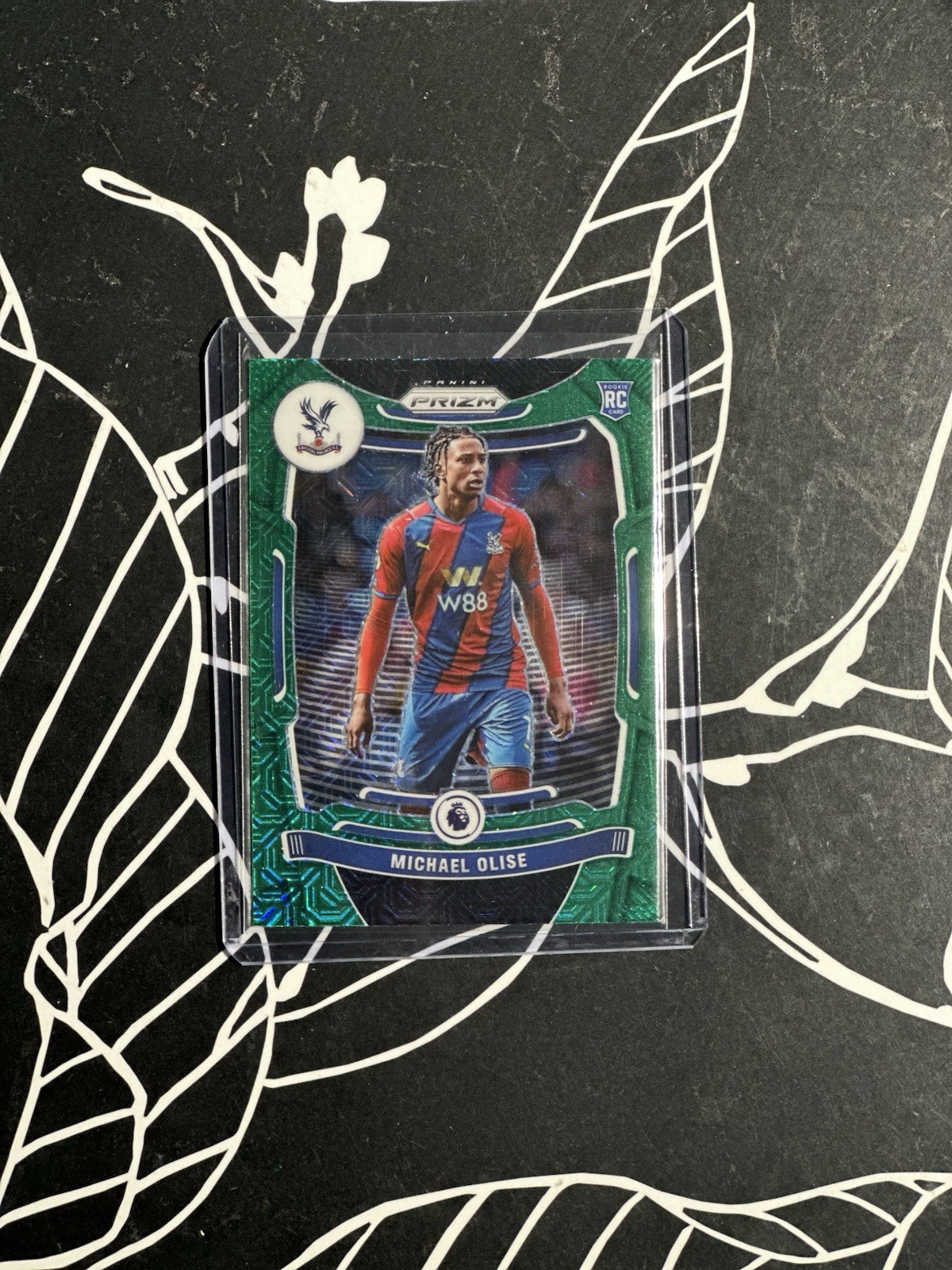 2021-22 Panini Prizm Premier League #296 Michael Olise Green Mojo Rookie RARE!