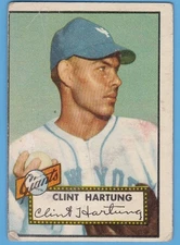1952 Topps #141 Clint Hartung. New York Giants. GD/VG.