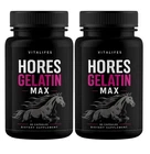 (2 Pack) Horse Gelatin Max Performance Capsules, Horse Gelatin Max Pills 60ct