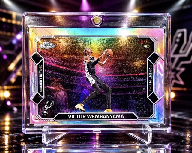Victor Wembanyama Wemby Holo Moments Insert Refractor Chrome Sports Card