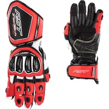 RST Tractech Evo 4 Ce Motorbike Motorcycle Leather Gloves Red / White / Black