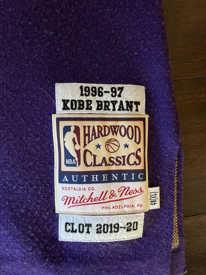 Camiseta deportiva Clot X Mitchell & Ness Kobe Bryant Lakers retro auténtica talla XL Foto 3 de 4