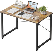 32-Inch Modern Computer Desk for Small Spaces, Deep Brown Finish