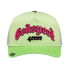 Godspeed Forever Trucker Hat Lime/Pink
