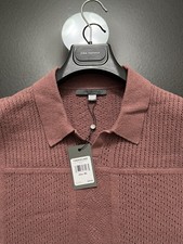John Varvatos Collection Luxury Mens Sweater - Pointelle Woven - 268 NWT