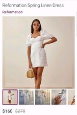 White Spring Linen Reformation Spring Dress