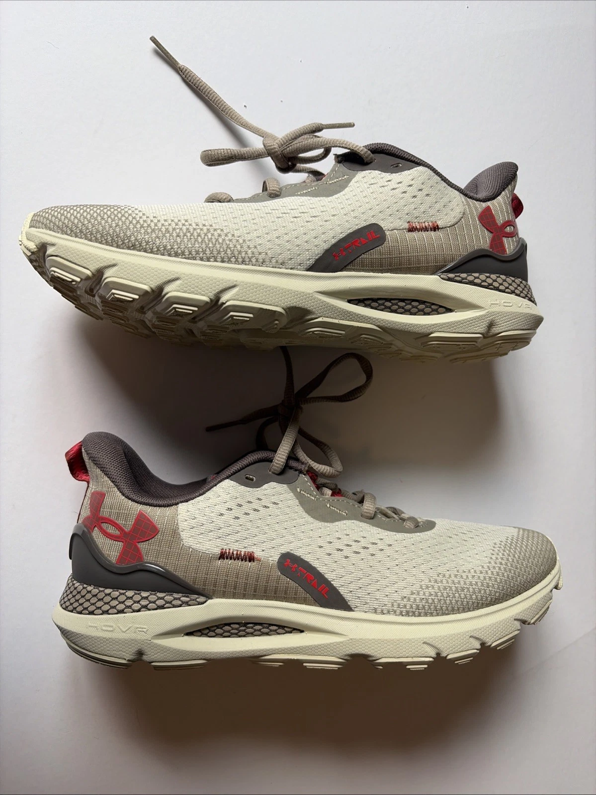 Under Armour Sonic Trail Running Shoes, Hovr Foam, Tan, Size 7.5