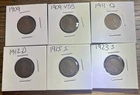 Wheat Cent “Better Date” Lot 1909, 1909 VDB 1911-D 1912-D 1915-S 1923-S KM#132
