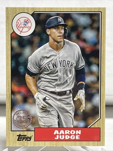 AARON JUDGE 2022 TOPPS 1987 TOPPS BASEBALL INSERT CARD #T87-99! NY YANKEES MVP