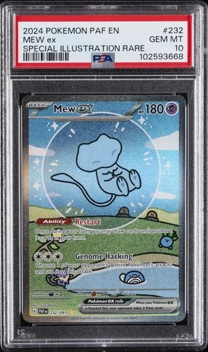 2024 POKEMON PAF EN-PALDEAN FATES SPECIAL ILLUSTRATION RARE #232 MEW EX PSA 10