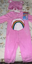 Toddler Girls  Care Bears Long Sleeve Blanket Sleeper Footed Pijama Size 2T