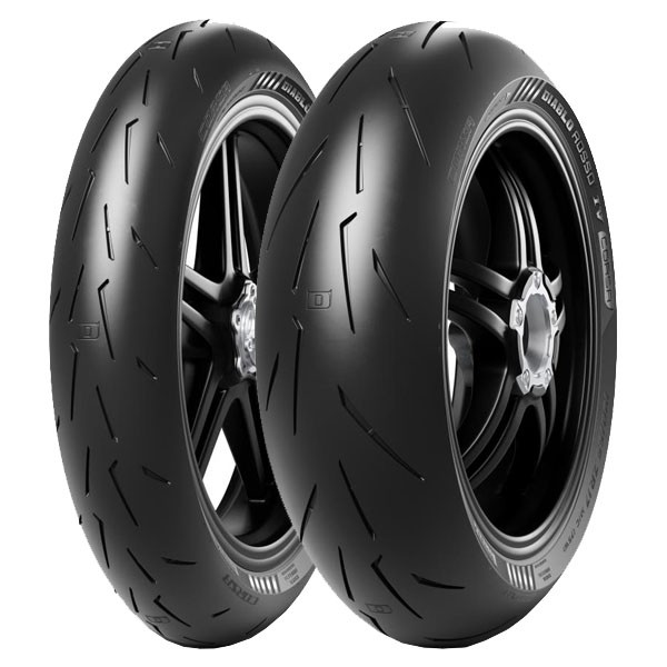 SET DE PNEUS PIRELLI 120/70-17 (58W) + 200/55-17 (78W) DIABLO ROSSO 4 CORSA - Image 2