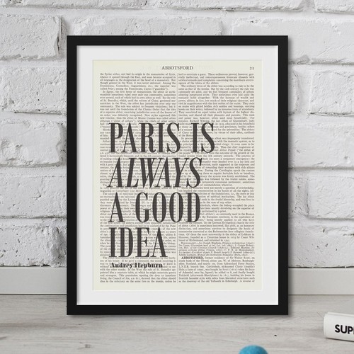 Dictionnaire Art Imprime Audrey Hepburn Citation Sur Livre Page Vintage Anciennes Encadrees Ebay