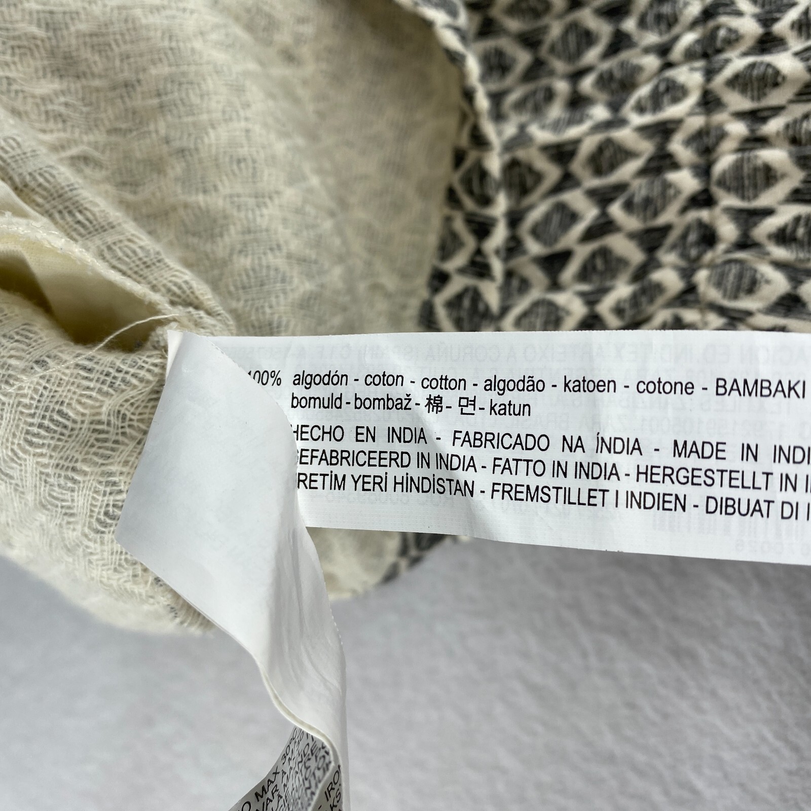 ZARA BASIC Tunic S Geometric Double Weave Cuffed … - image 9