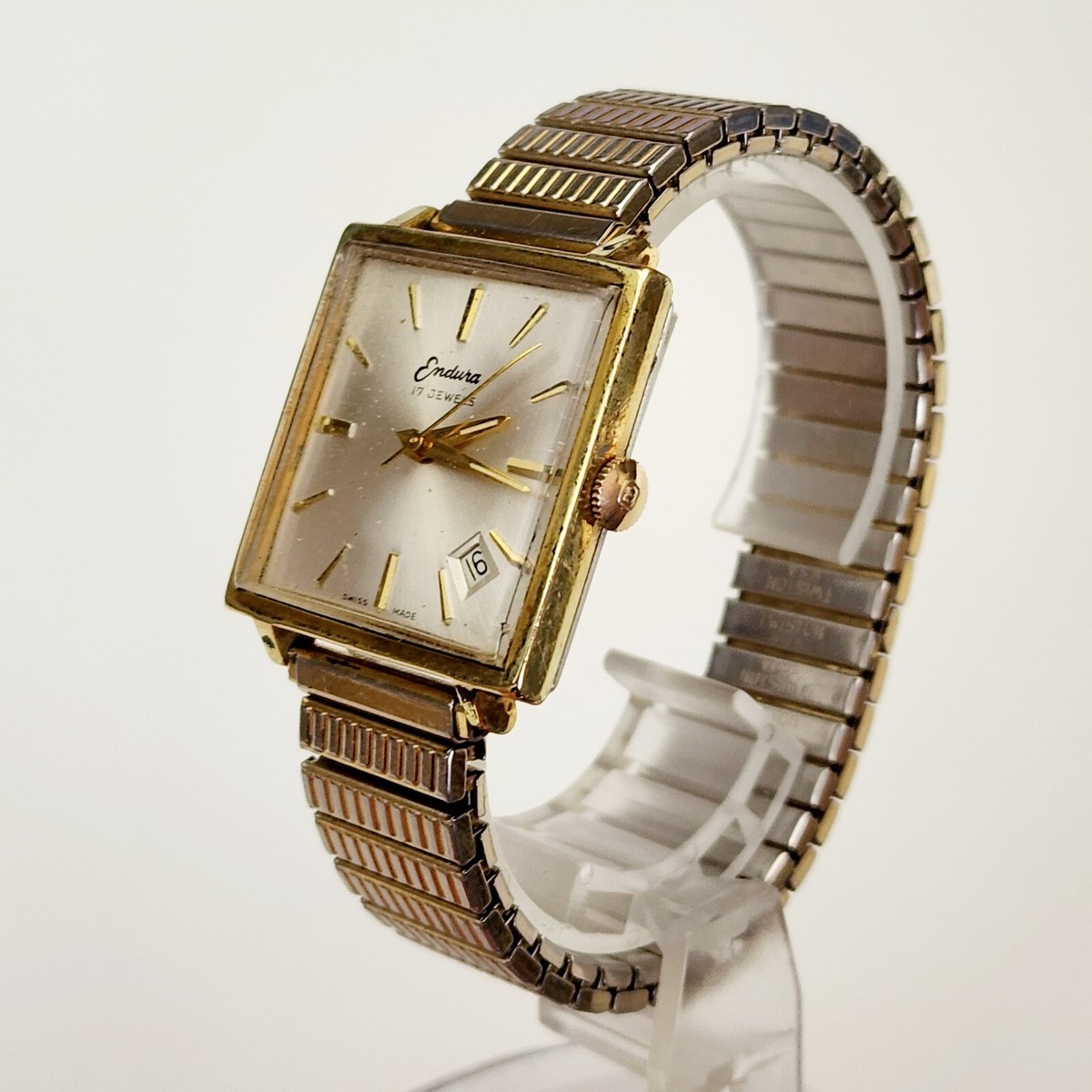 RARE,UNIQUE Men's Vintage 60's SWISS 10K Gold Plated Watch ENDURA