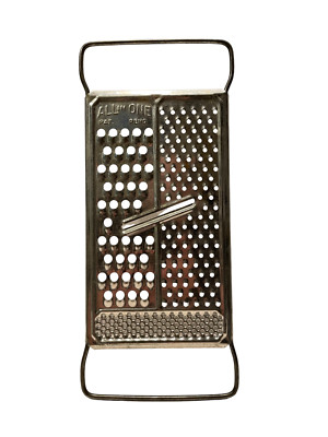 Vtg Foley (?) All In One Stainless Flat Grater Shredder Zester Utensil Decor