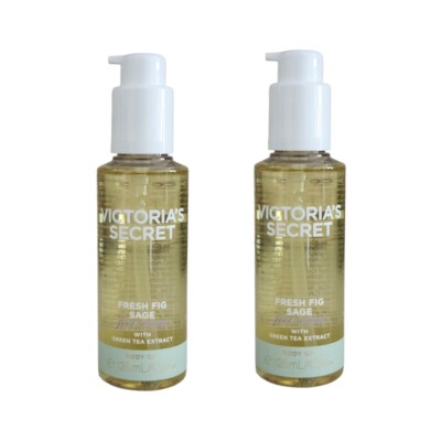 SET OF 2 NEW Victoria's Secret PINK Fresh Fig Sage Body Oil, 4.3 oz