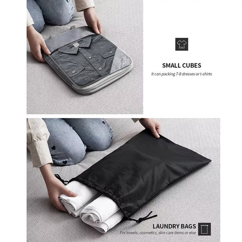 6Pcs Compression Packing Cubes Expandable Storage Travel Luggage Bags Organizer - Picture 10 of 30