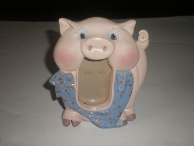 3D Pig Shape Picture Frame for Wallet Size w/ Back Leg Prop Stand 4 1/2'' x 5''